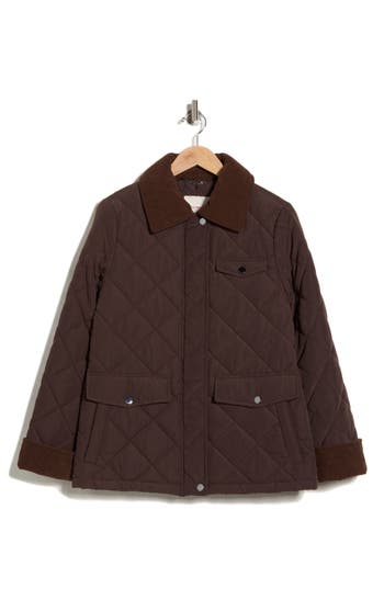 Lucky Brand Hunting Diamond Quilted Jacket In Brown