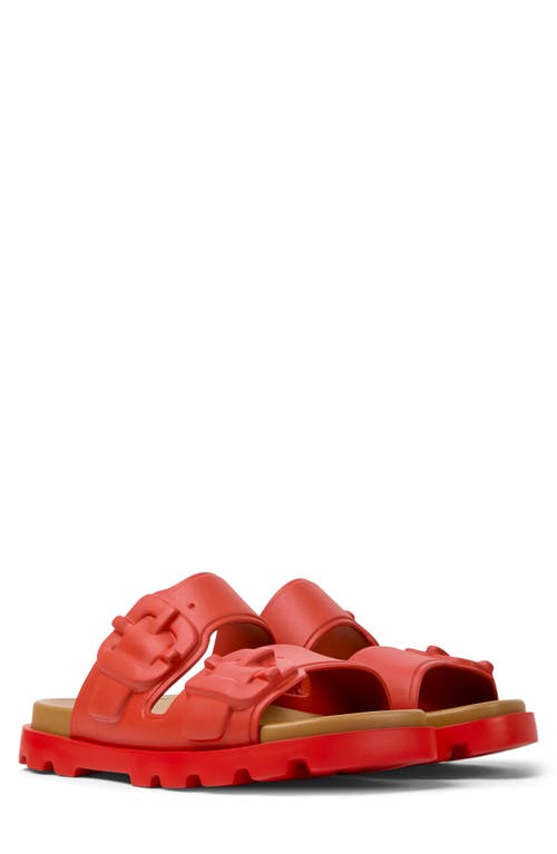 Camper Brutus Slide Sandal In Bright Red