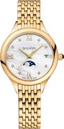 BALMAIN WATCHES Mother-of-Pearl Diamond Moon Phase Bracelet Watch, 31mm