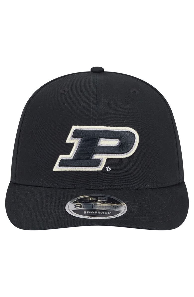 New Era Men's New Era Black Purdue Boilermakers Low Profile 9FIFTY Snapback Hat, Alternate, color, Black