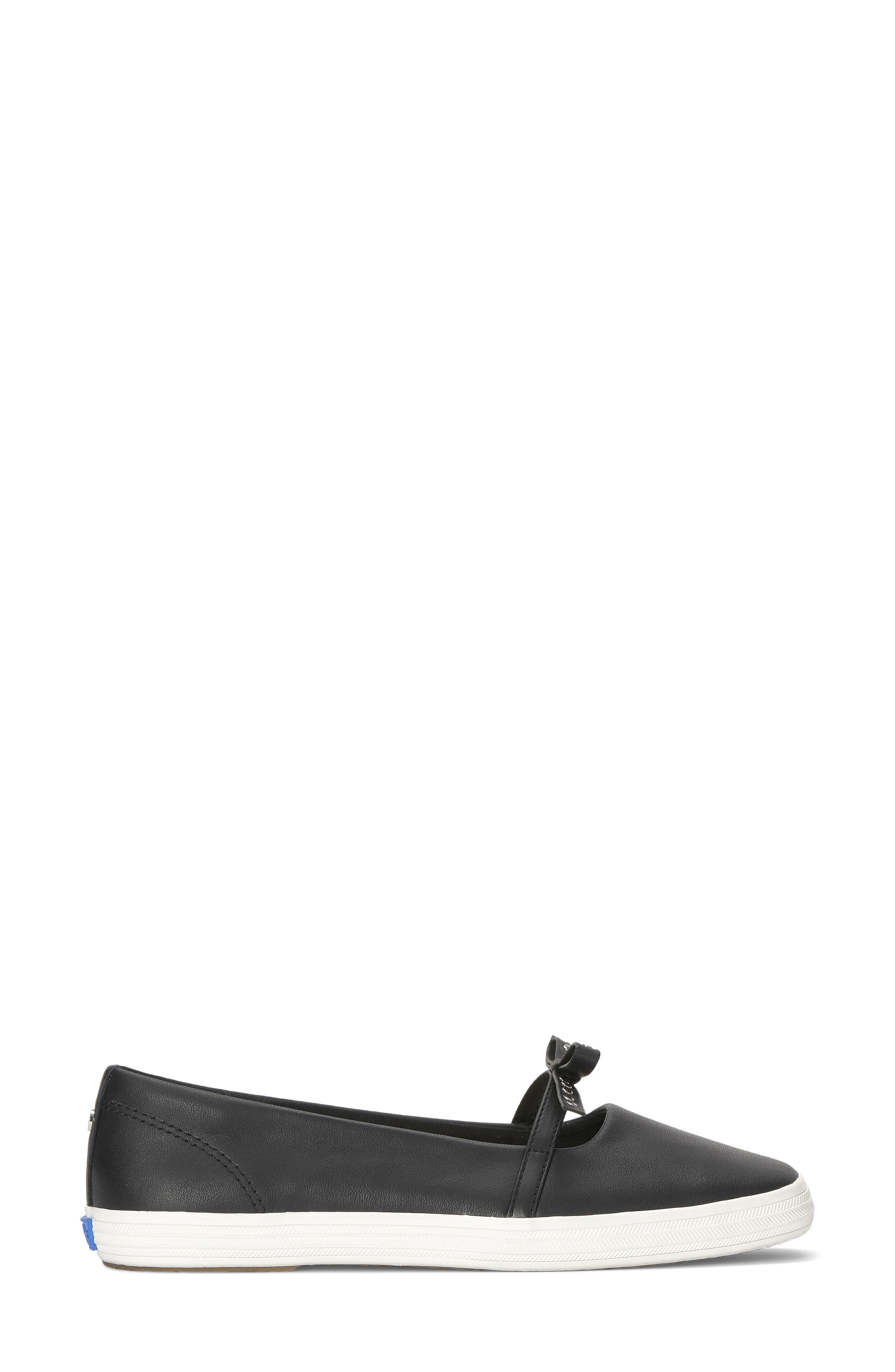 Studded Bow Mary Jane Sneaker, Alternate, color, BLACK