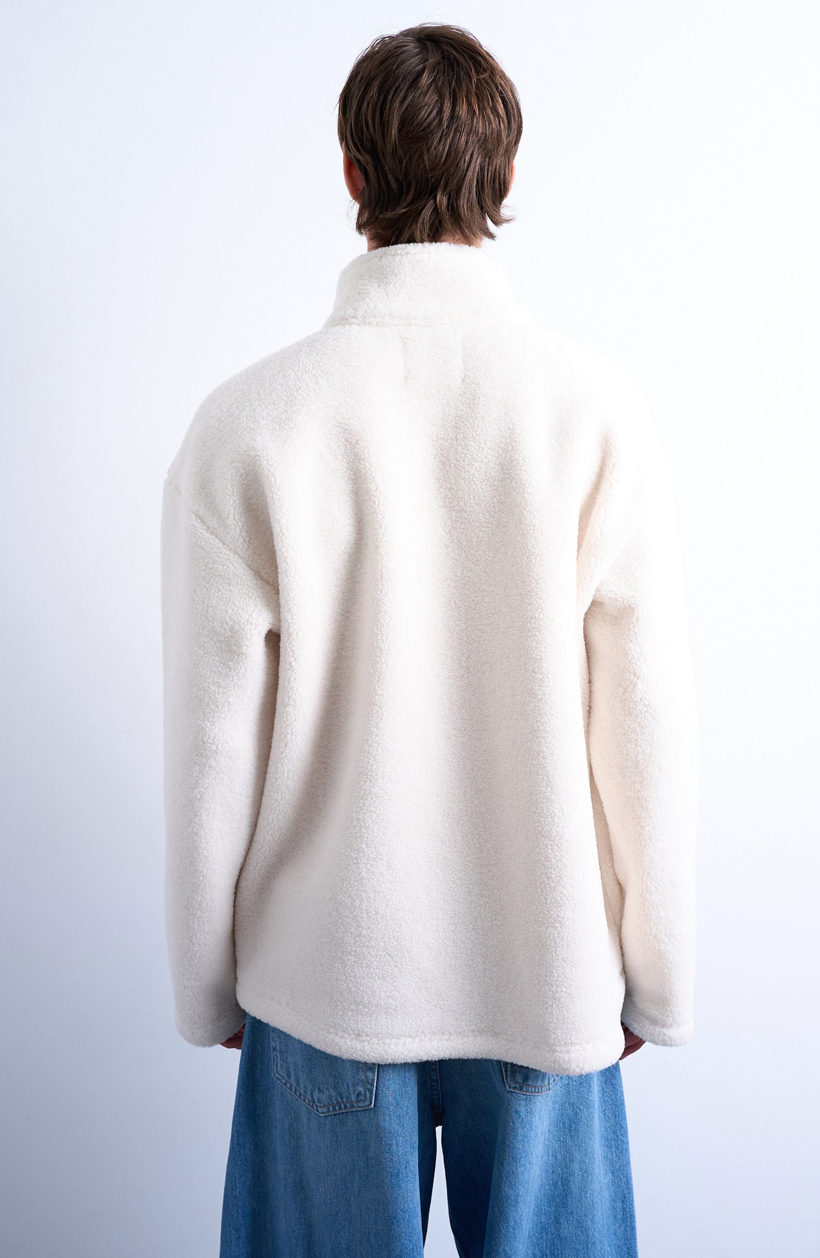 Quarter Zip High Pile Fleece Sweatshirt - image 2