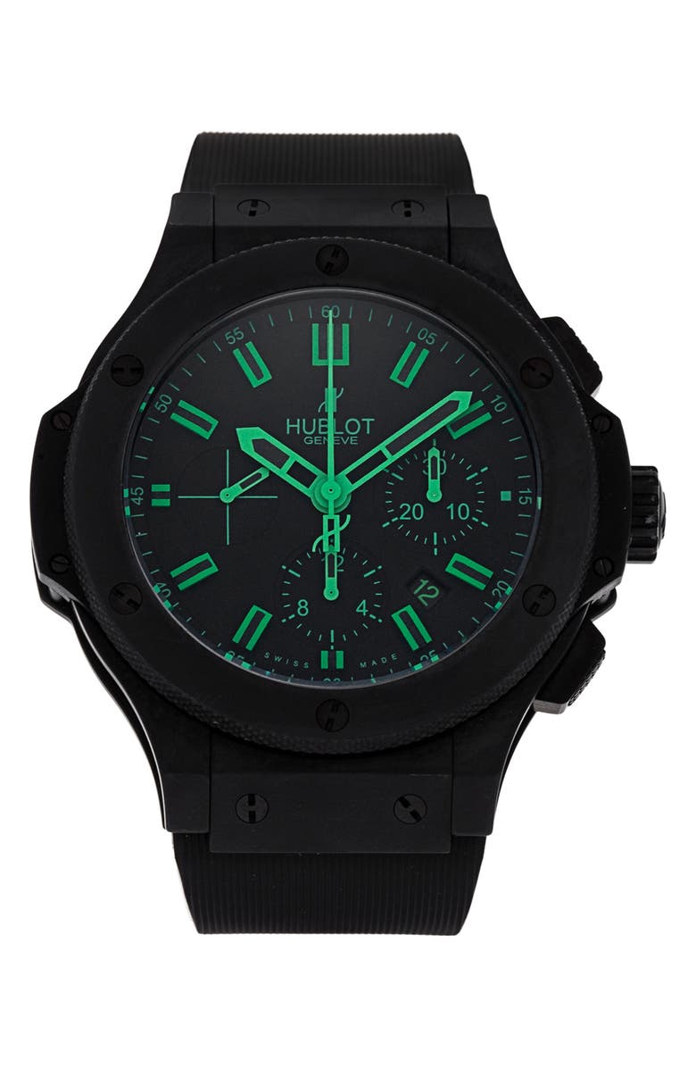 Watchfinder & Co. Hublot Preowned Big Bang Chronograph Rubber Strap Watch, 44mm, Main, color, 
