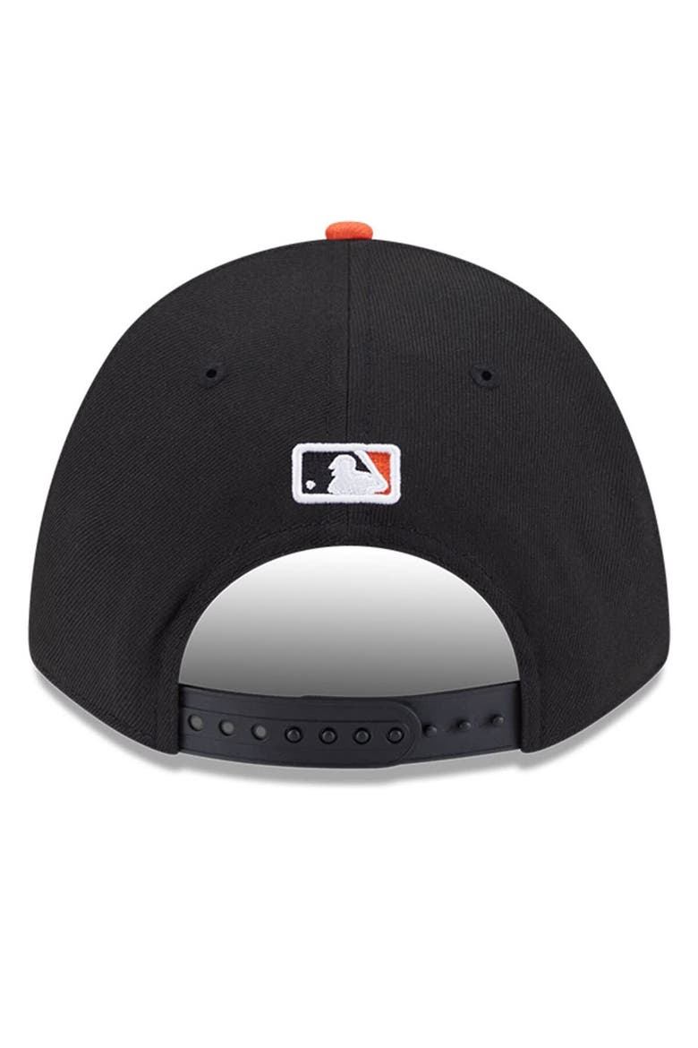 Men's New Era  Black/Orange San Francisco Giants Player Replica 9FORTY Adjustable Hat, Alternate, color, Black