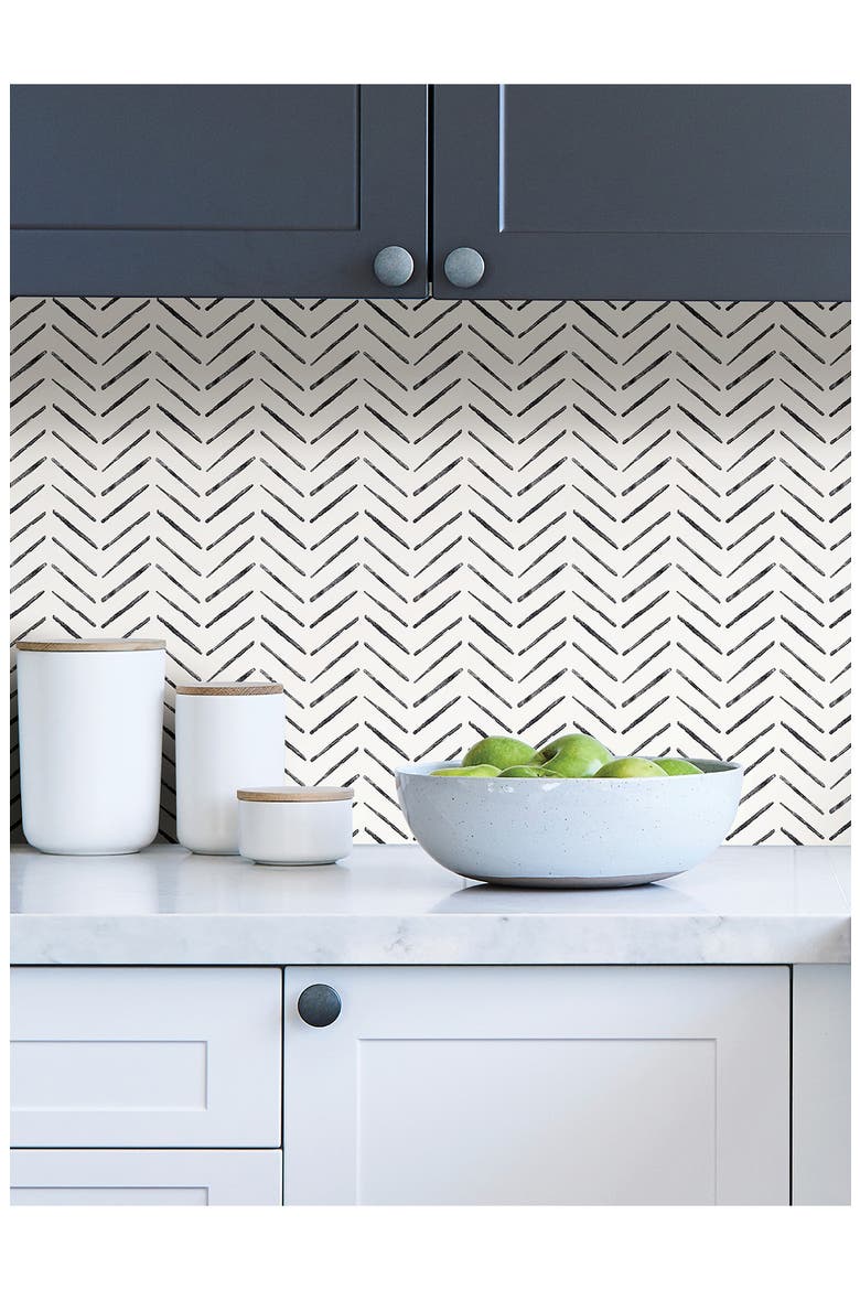 Holden Chevron Wallpaper, Alternate, color, BLACK
