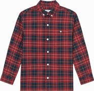 Reiss Kids' Bronts Kids' Plaid Cotton Button-Down Shirt