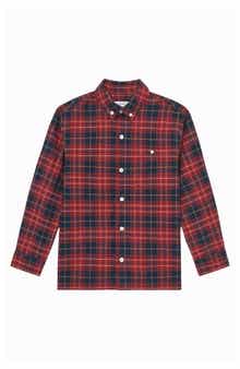 Reiss Kids' Bronts Kids' Plaid Cotton Button-Down Shirt