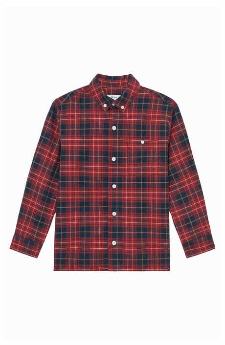 Reiss Kids' Bronts Kids' Plaid Cotton Button-Down Shirt