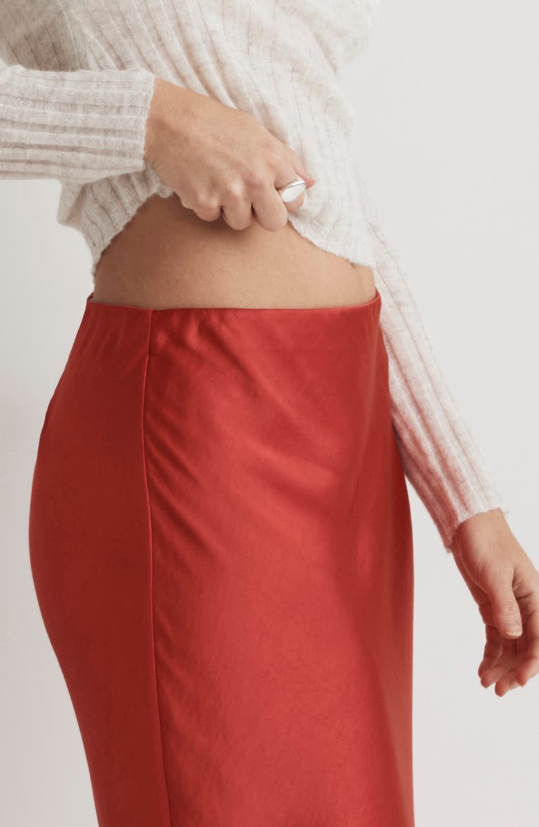 Madewell Layton Midi Slip Skirt, Alternate, color, Wild Poppy