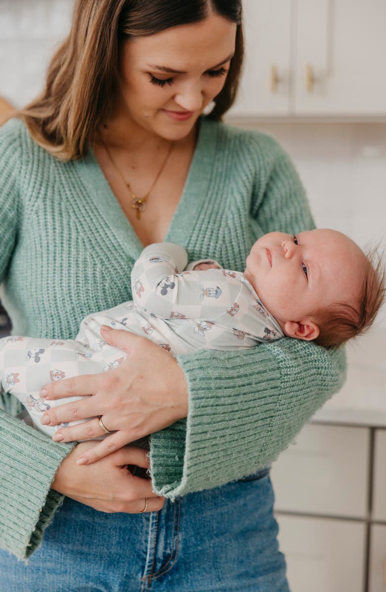 Copper Pearl Mickey Mouse & Friends Convertible Zip-Up Footie, Alternate, color, Mickey Mouse Friends