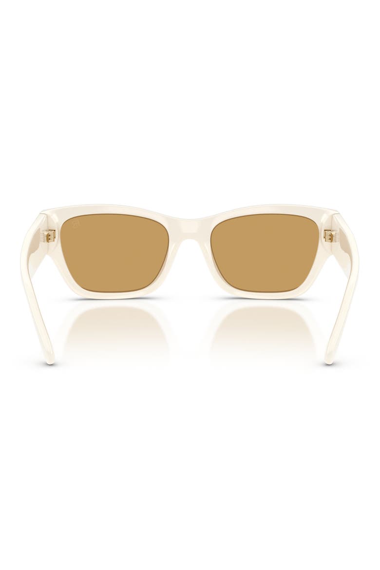 55mm Pillow Sunglasses, Alternate, color, WHITE / OCHRE