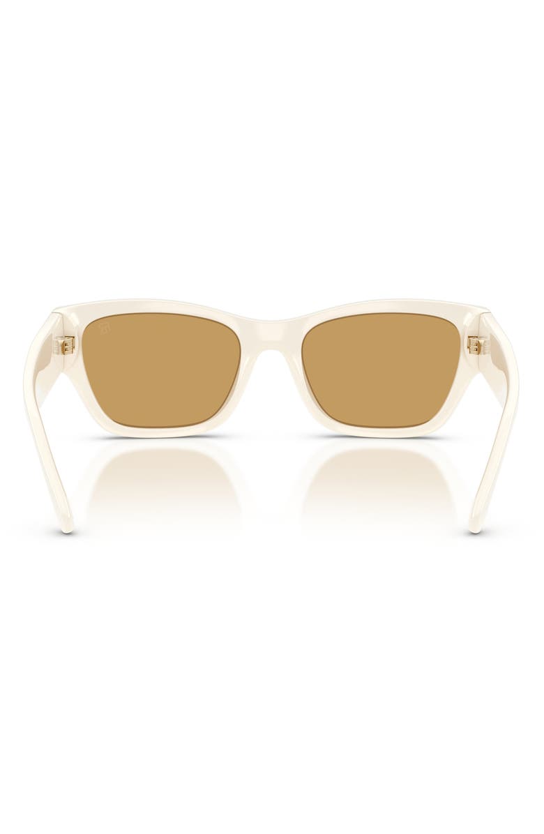Ralph Lauren 55mm Pillow Sunglasses, Alternate, color, White / Ochre