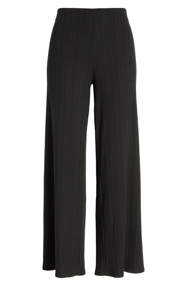 Eileen Fisher Plissé Wide Leg Ankle Pants, Alternate, color, 