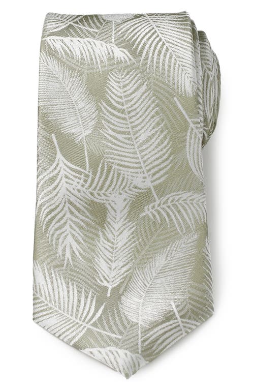 Cufflinks, Inc . Palm Leaf Print Silk Blend Tie In Green
