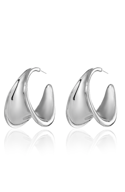 Silver Bond Statement Earrings
