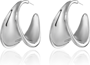 Kellery Silver Bond Statement Earrings