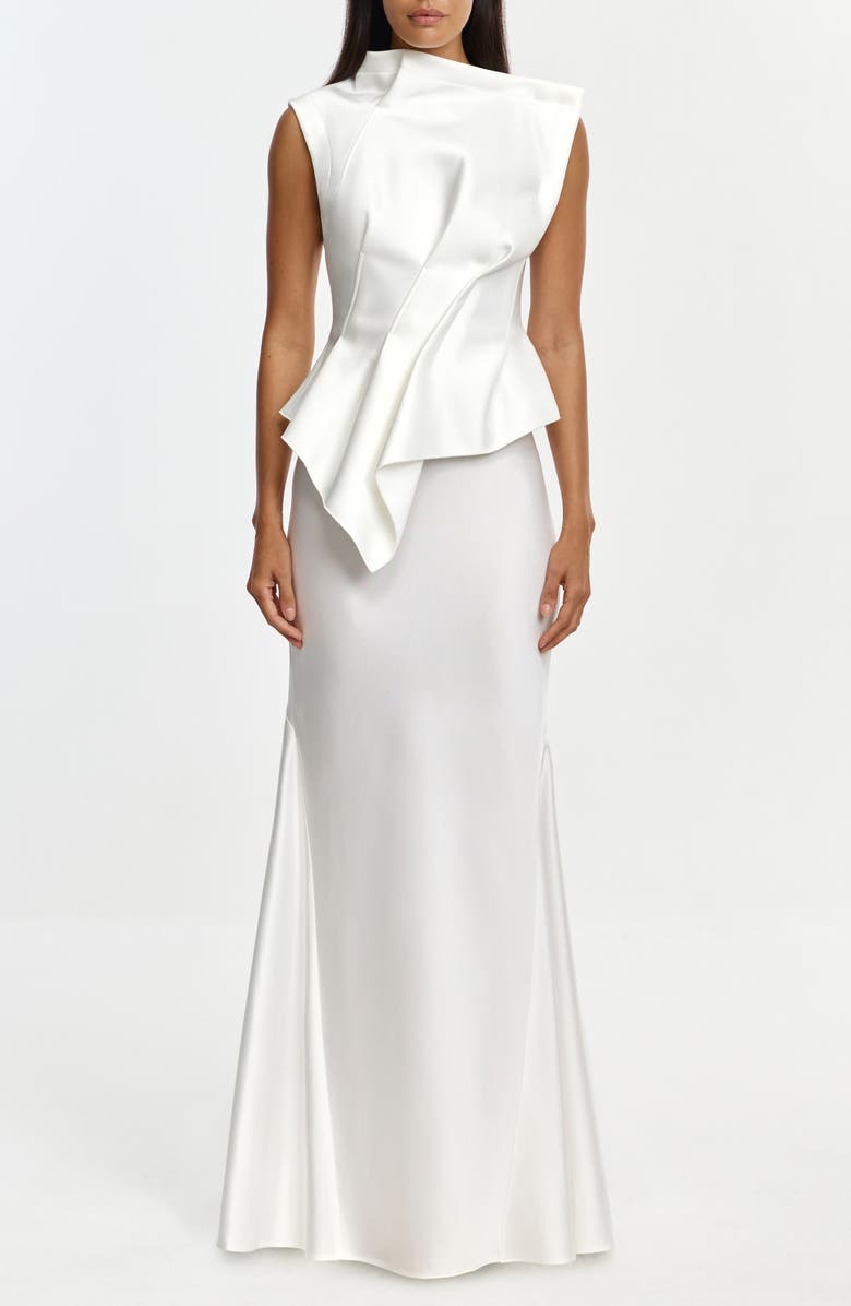Acler Harty Sleeveless Maxi Gown, Main, color, Ivory