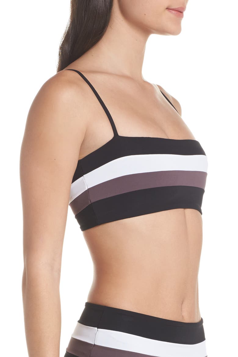L Space Rebel Bikini Top, Alternate, color, BLK/ CRM/ CNT