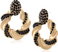 JARDIN Pavé Crystal Twist Stud Earrings