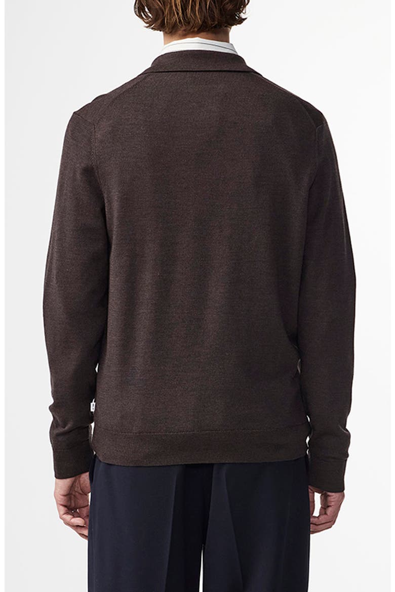 Quarter Zip Wool Polo Sweater, Alternate, color, DEMITASSE