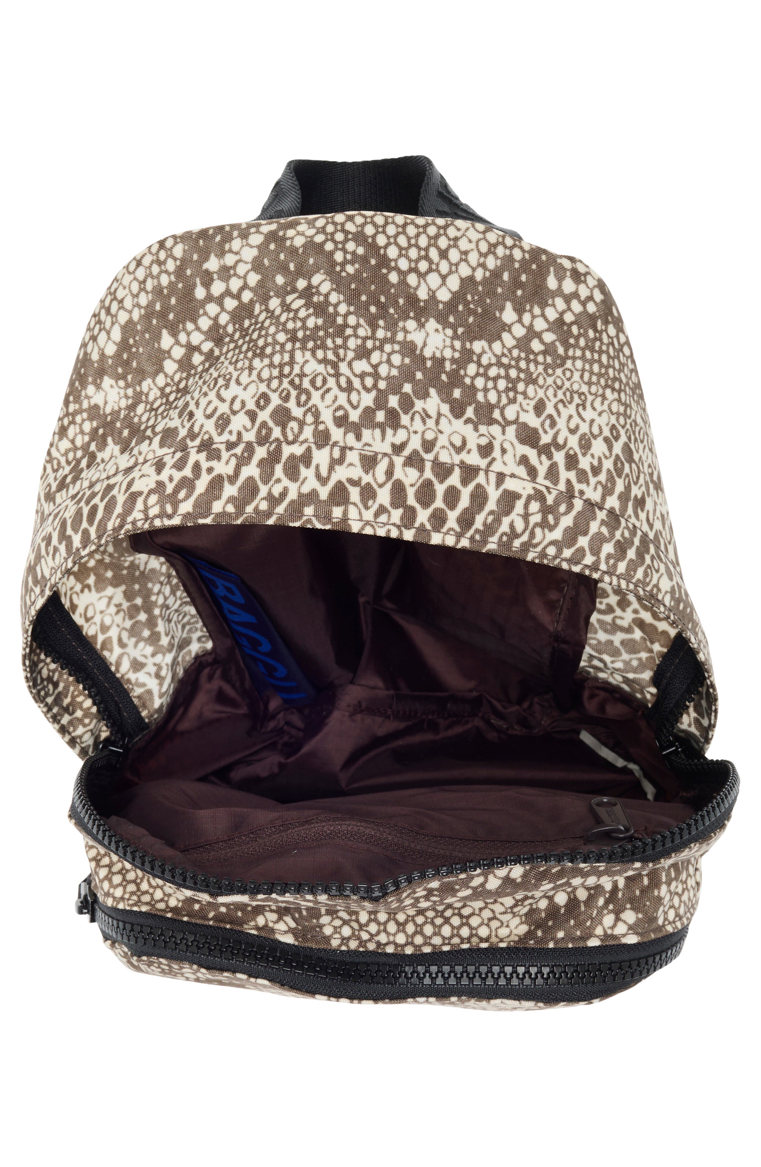 Mini Faux Snakeskin Nylon Backpack, Alternate, color, SNAKESKIN