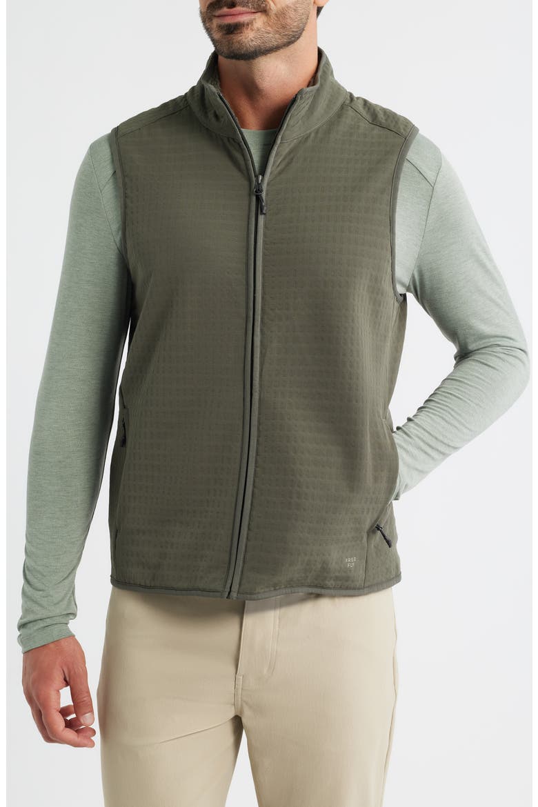 Gridback Fleece Lined Vest, Alternate, color, DARK FOREST
