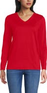 Lands' End Supima Cotton Long Sleeve V-Neck T-Shirt