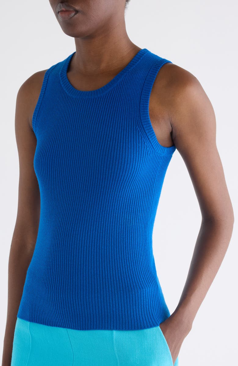 Chloé Wool Rib Sleeveless Sweater, Alternate, color, Absolute Blue