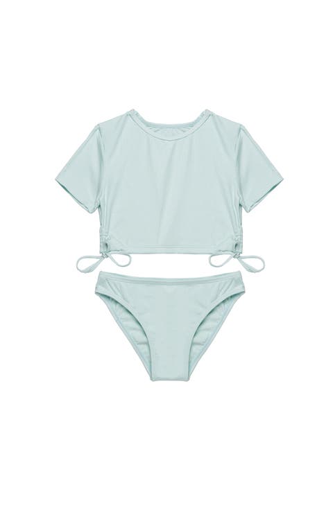 Freya Rib Short Sleeve Side Tie Swim Set