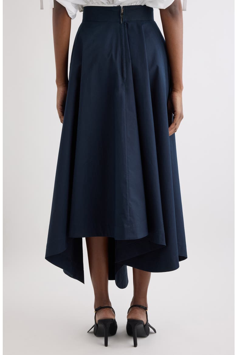 Asymmetric Cotton Skirt, Alternate, color, DARK BLUE