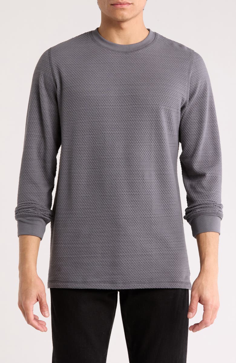 James Campbell Kula Textured Pullover, Main, color, Charcoal