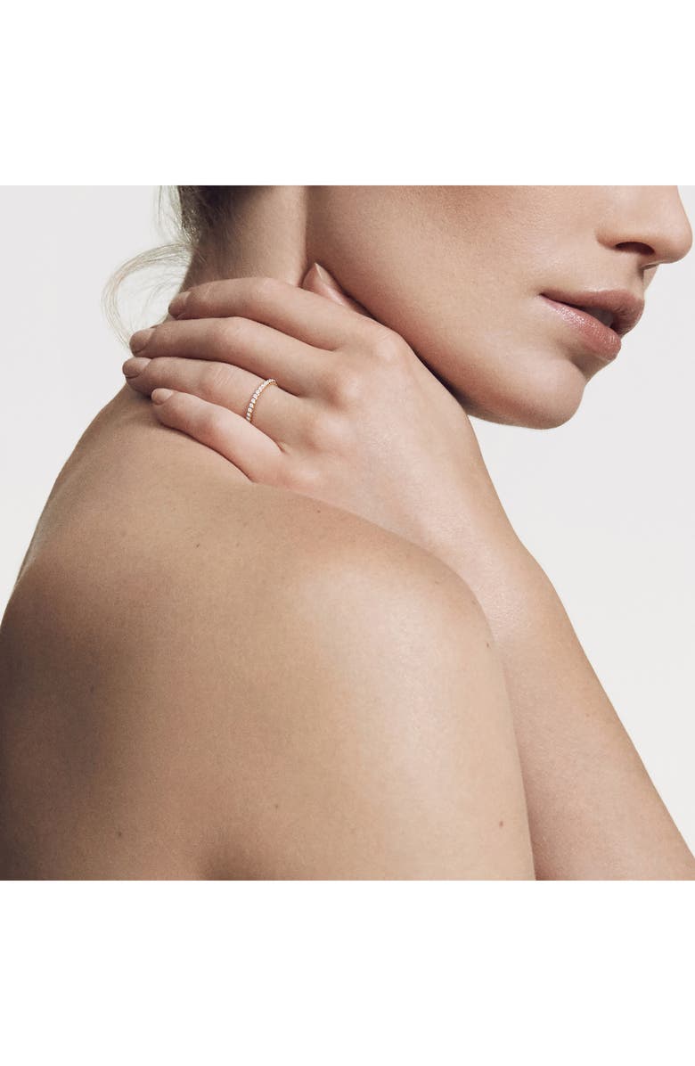 David Yurman Cable Pavé Band Ring with Diamonds, Alternate, color, Rose Gold/ Diamond