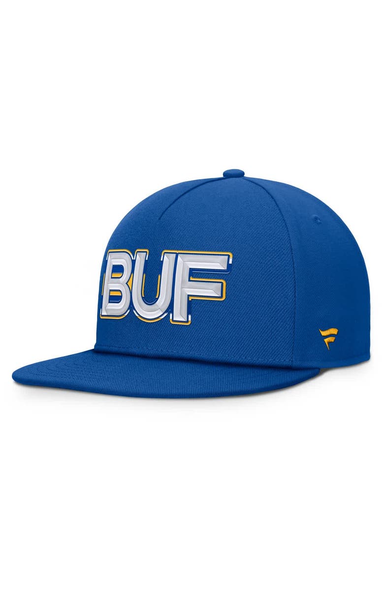 FANATICS Men's Fanatics Royal Buffalo Sabres Authentic Pro Rink Team Code Snapback Hat, Alternate, color, Royal