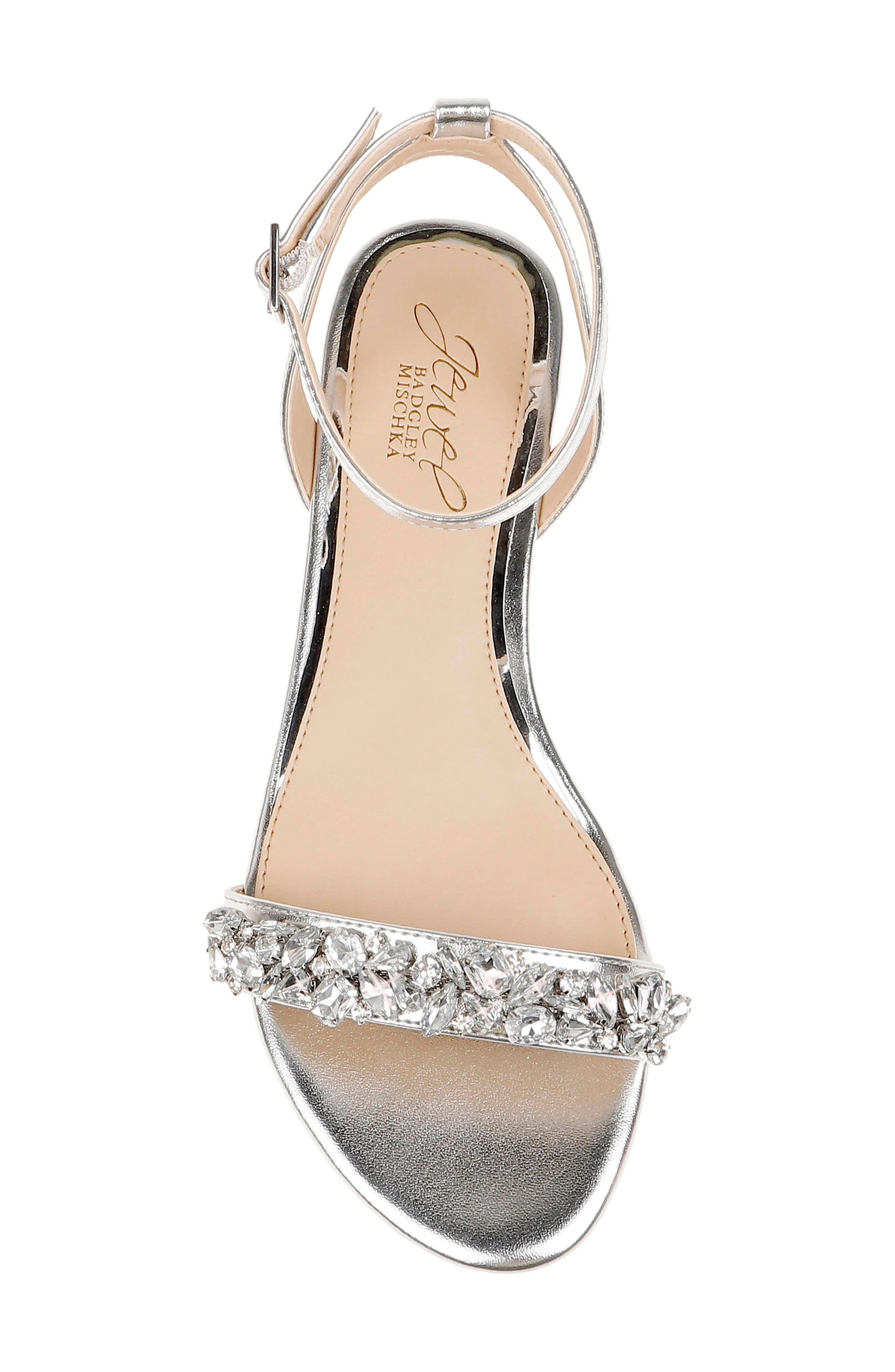 Jewel Badgley Mischka Ohara Ankle Strap Sandal, Alternate, color, 