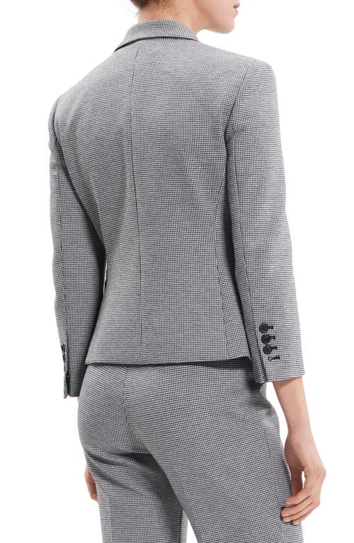 Theory Shrunken Houndstooth Blazer In Gray