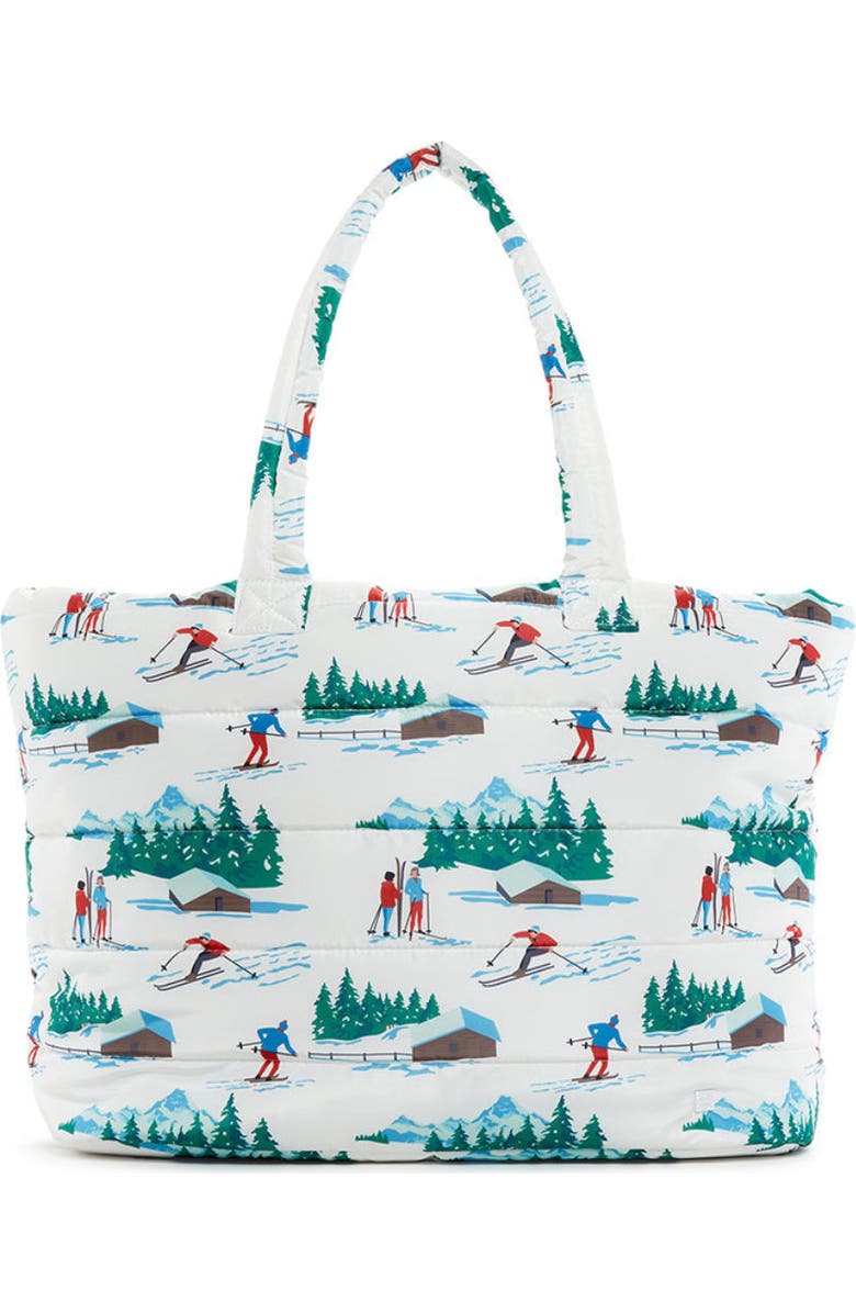 TRVL Design Ski Puffer Tote, Main, color, White