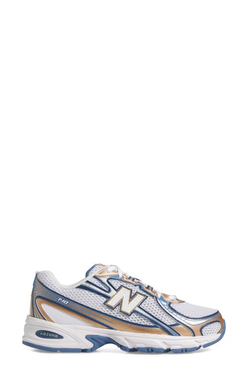 New Balance Unisex 740 In Blau/braun/weiss, Wildleder/mesh, Grösse 40 In White/heron Blue