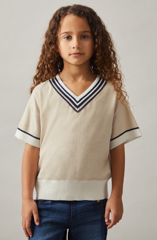 Reiss Kids Ida Sr V-neck Sweater In Brown