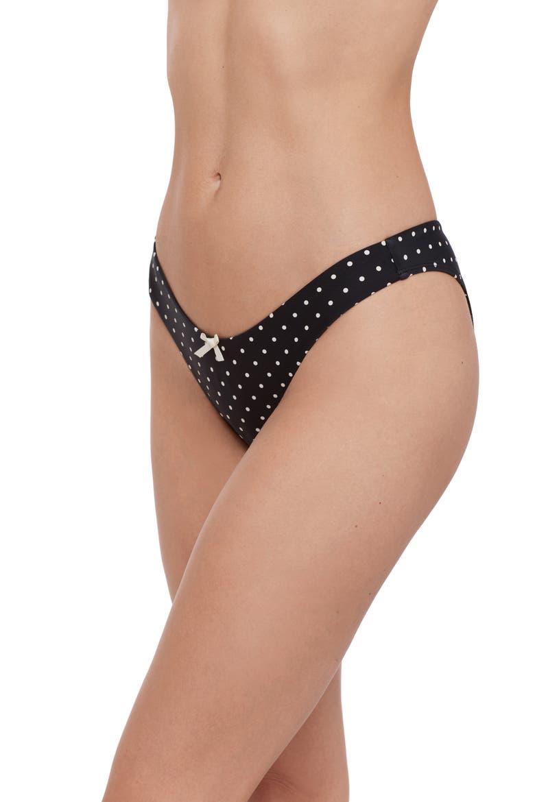 Scoop Front Hipster Bikini Bottoms, Alternate, color, RAVEN BLACK