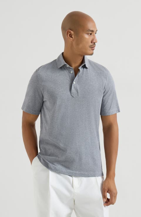 Polo with shirt collar
