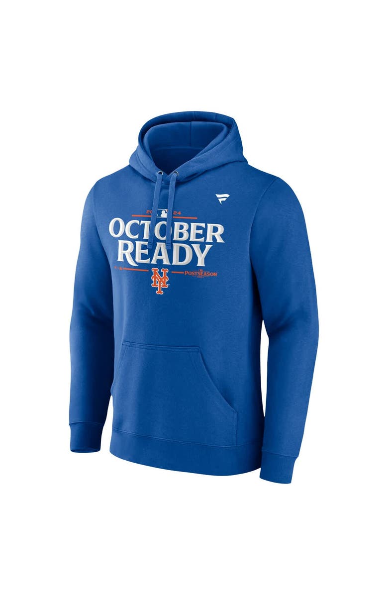 FANATICS Men's Fanatics Royal New York Mets 2024 MLB Postseason Locker Room Pullover Hoodie, Alternate, color, 