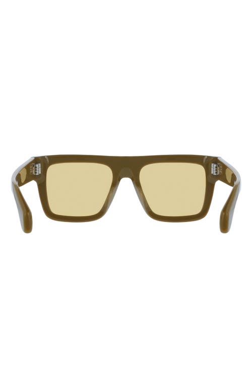 Ferragamo 53mm Square Sunglasses In Khaki