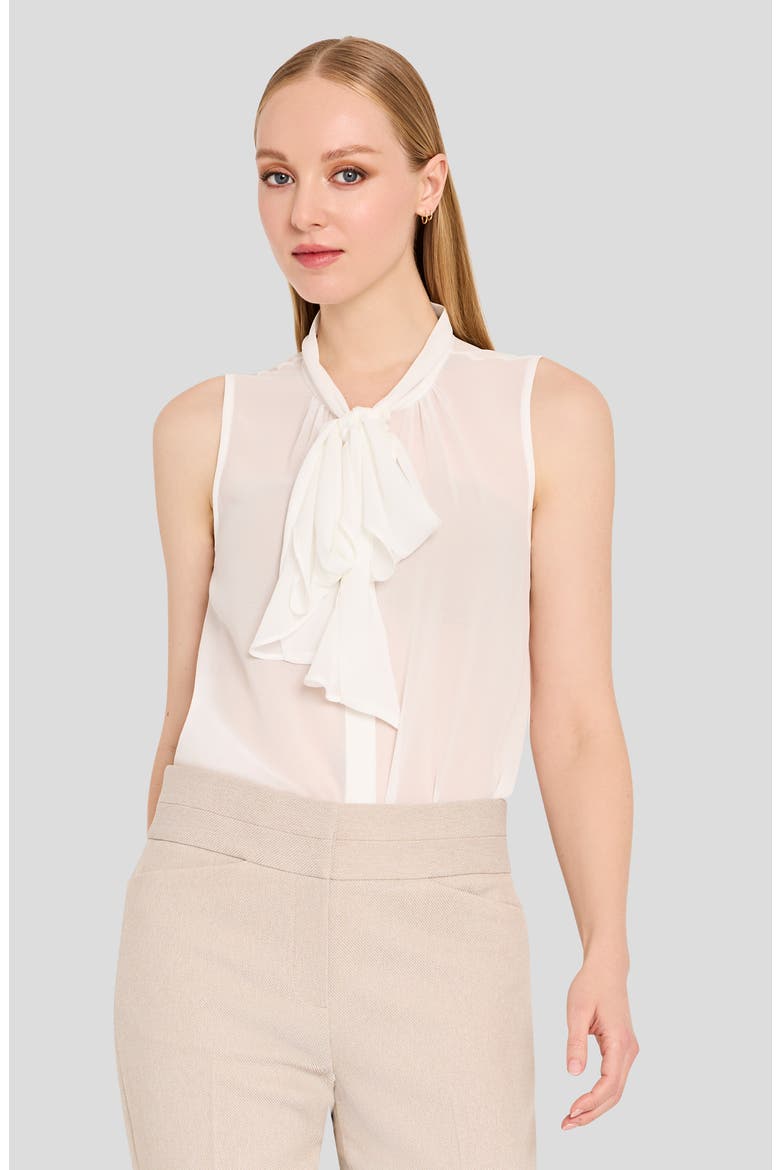 Ruffle Tie Sleeveless Top, Alternate, color, IVORY