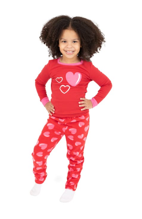 Kids Cotton Top & Fleece Pants Printed Matching Family Holiday Pajamas (Toddler, Little Kid & Big Kid)