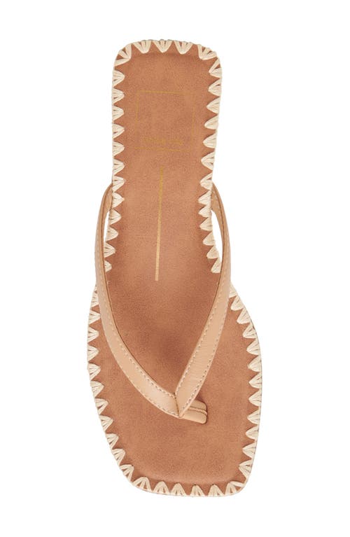 Dolce Vita Barty Flip Flop In Light Tan Leather