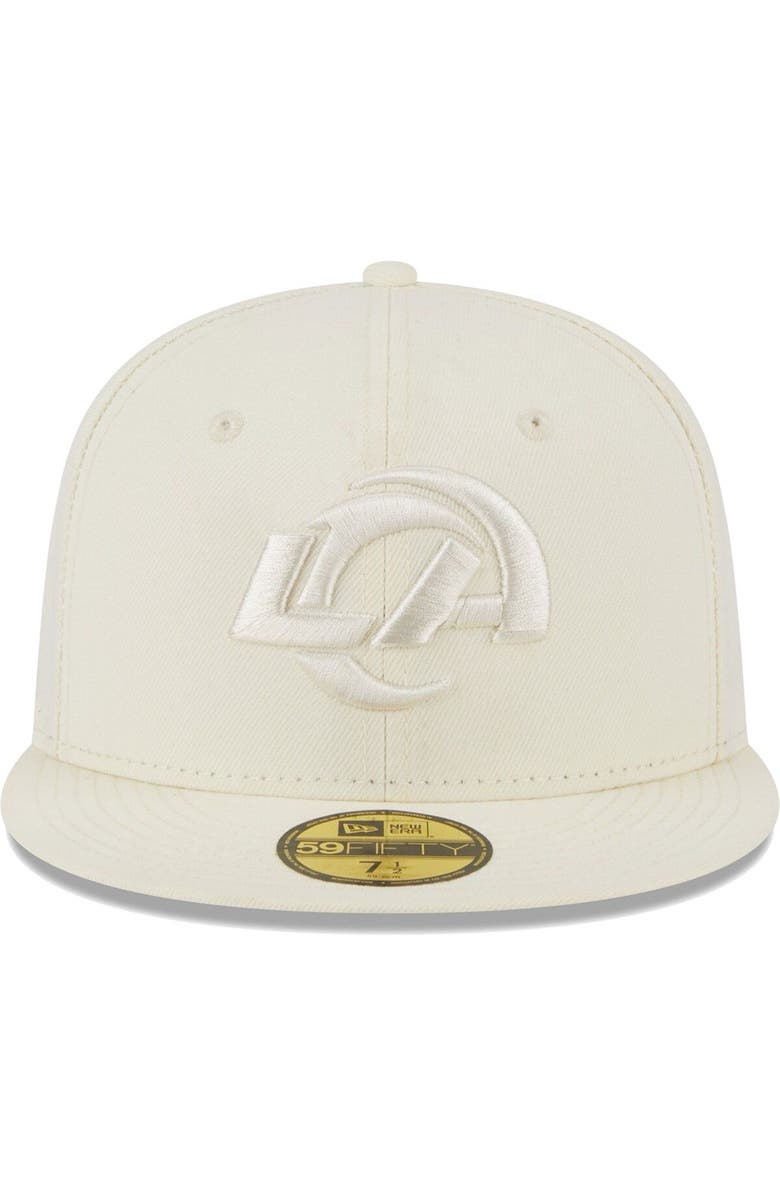 New Era Men's New Era Cream Los Angeles Rams Color Pack 59FIFTY Fitted Hat, Alternate, color, 