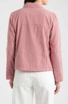 Carnon Downs Gingham Organic Cotton Chore Jacket