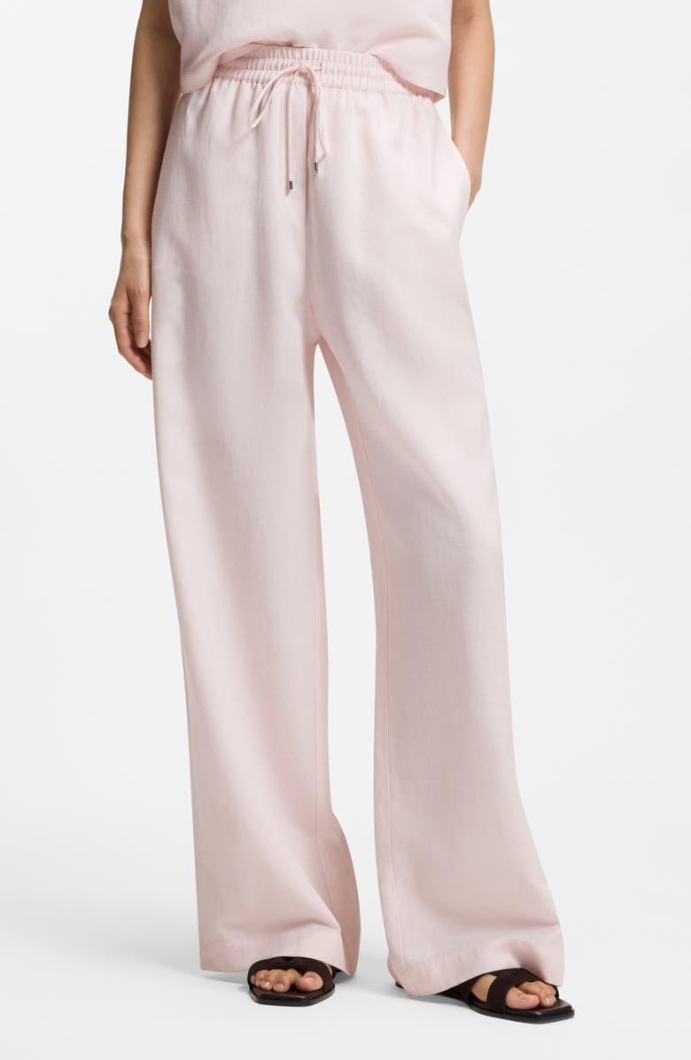 BOSS Tavati Wide Leg Pants, Main, color, Ocean Rose