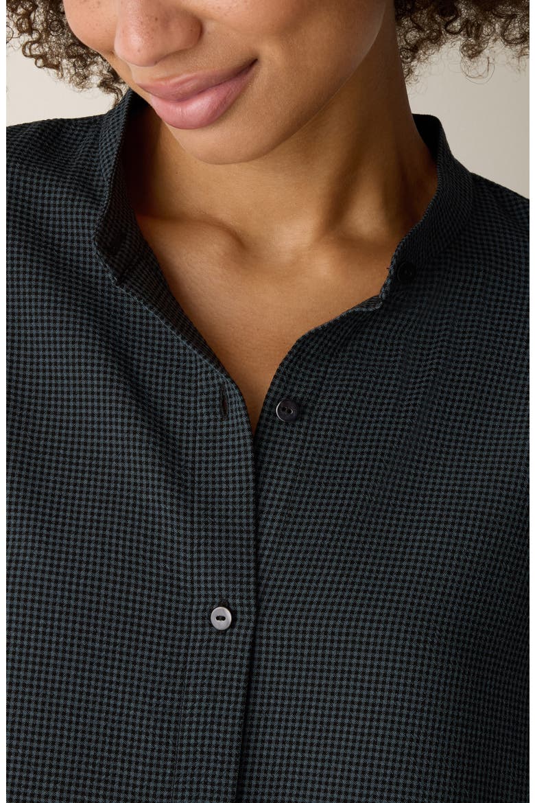 Oversize Band Collar Button-Up Shirt, Alternate, color, EUCLY