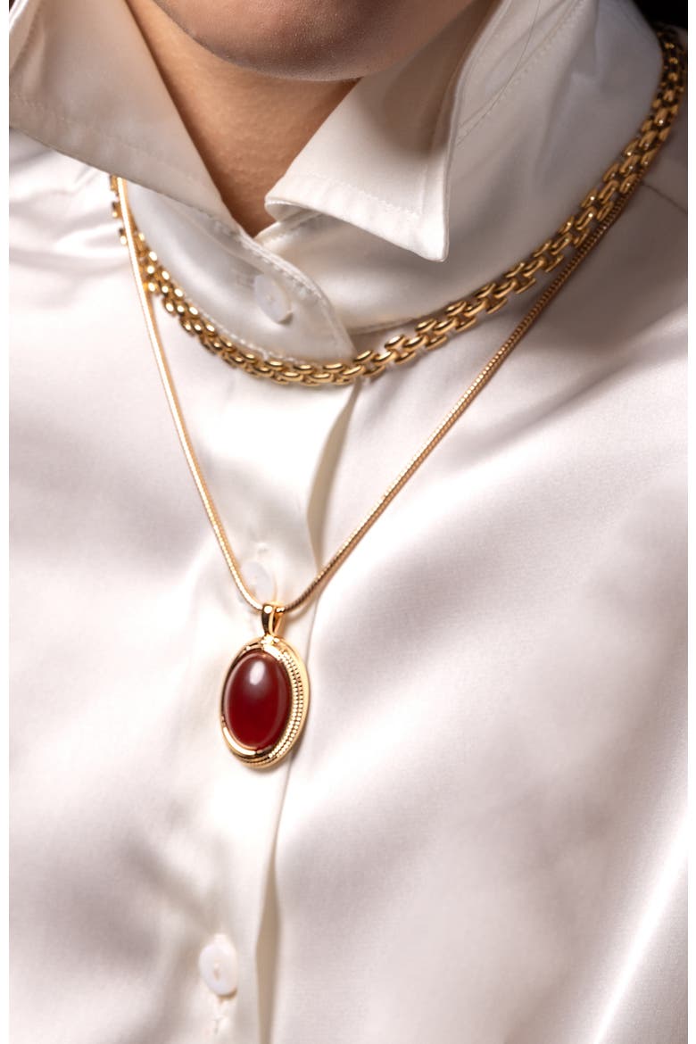 Babylon Necklace, Alternate, color, Red